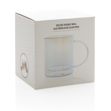 Logotrade advertising product picture of: Deluxe double wall electroplated glass mug
