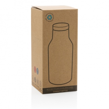 Logo trade promotional items image of: RCS Recycled stainless steel compact bottle