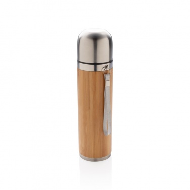 Logo trade promotional items picture of: Bamboo vacuum travel flask