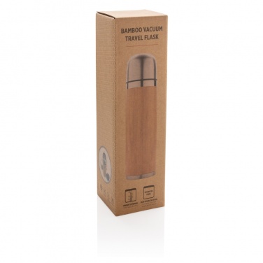 Logo trade promotional gifts picture of: Bamboo vacuum travel flask