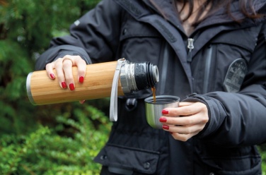 Logotrade corporate gift image of: Bamboo vacuum travel flask