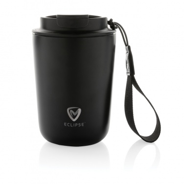 Logo trade advertising products image of: Cuppa RCS re-steel vacuum tumbler with lanyard