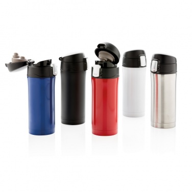 Logo trade promotional giveaways image of: RCS Recycled stainless steel easy lock vacuum mug