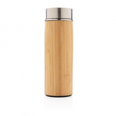 Logo trade promotional merchandise photo of: Leak proof bamboo vacuum bottle