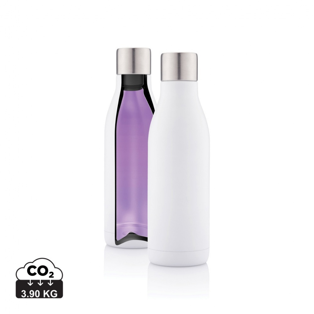 Logo trade promotional gifts image of: UV-C steriliser vacuum stainless steel bottle