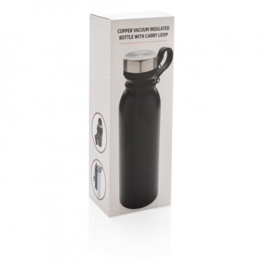 Logo trade promotional items image of: Copper vacuum insulated bottle with carry loop