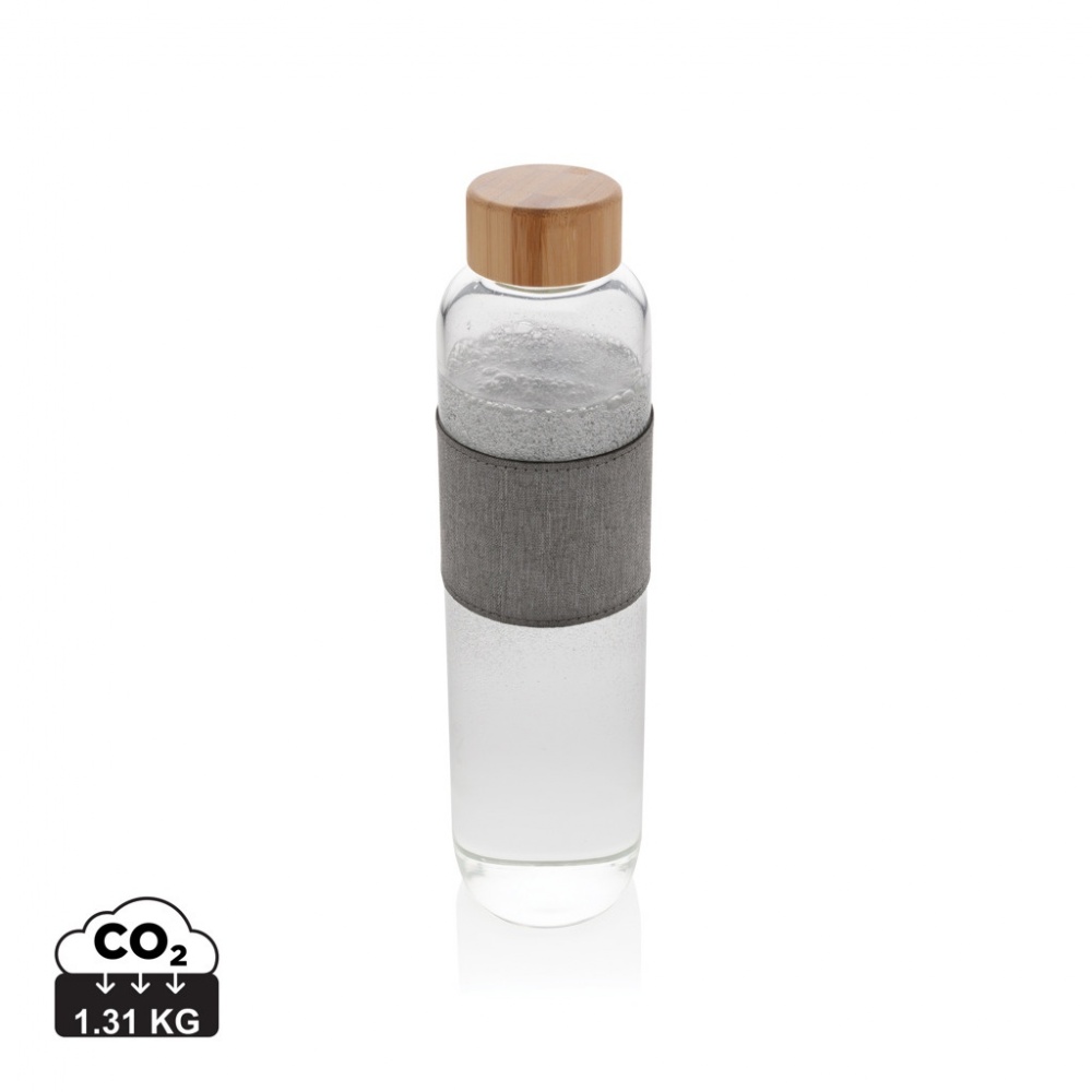 Logo trade promotional items picture of: Impact borosilicate glass bottle with bamboo lid