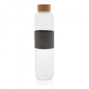 Logo trade promotional gifts image of: Impact borosilicate glass bottle with bamboo lid
