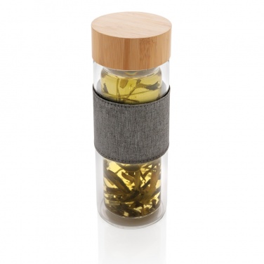 Logo trade promotional merchandise picture of: Impact double wall borosilicate glass bottle