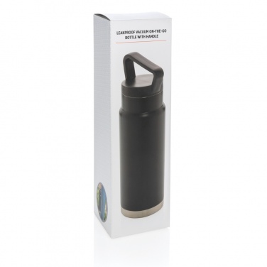 Logo trade advertising products picture of: Leakproof vacuum on-the-go bottle with handle