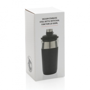 Logo trade promotional merchandise photo of: Vacuum stainless steel dual function lid bottle 500ml