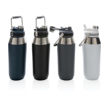 Logo trade advertising products picture of: Vacuum stainless steel dual function lid bottle 1L