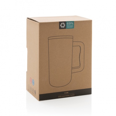 Logotrade business gift image of: Cube RCS certified recycled steel mug 800ml