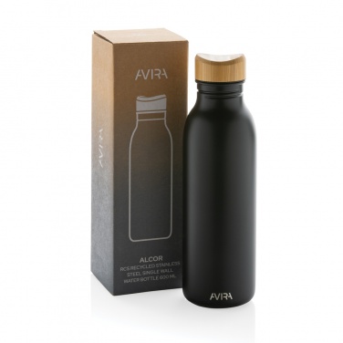 Logotrade promotional item image of: Avira Alcor RCS Re-steel single wall water bottle 600 ML