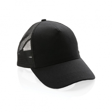Logo trade advertising products image of: Impact AWARE™ Brushed rcotton 5 panel trucker cap 190gr