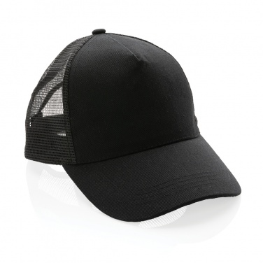 Logo trade business gift photo of: Impact AWARE™ Brushed rcotton 5 panel trucker cap 190gr