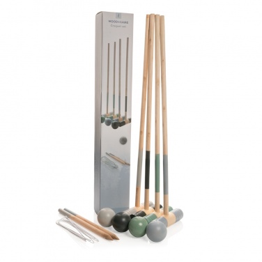 Logo trade promotional merchandise photo of: Wooden croquet set