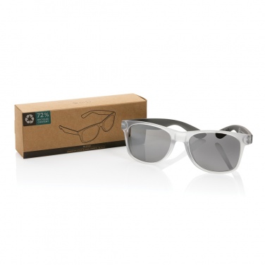 Logo trade business gift photo of: Gleam RCS recycled PC mirror lens sunglasses