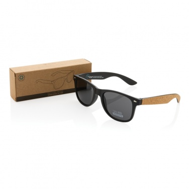 Logo trade promotional items image of: GRS recycled PC plastic sunglasses with cork