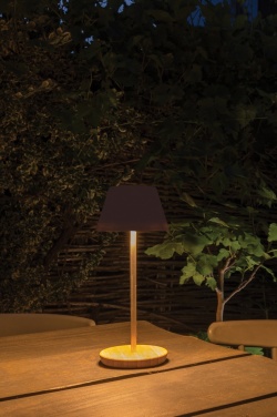 Logo trade corporate gifts image of: Pure Glow RCS usb-rechargeable recycled plastic table lamp