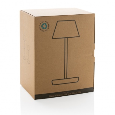 Logo trade promotional product photo of: Pure Glow RCS usb-rechargeable recycled plastic table lamp