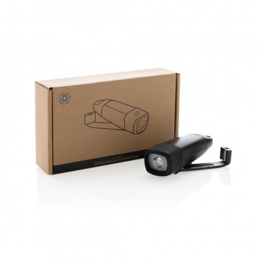 Logotrade promotional gift picture of: Lightwave RCS rplastic USB-rechargeable torch with crank