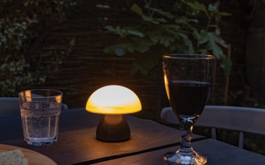 Logo trade promotional giveaways image of: Luming RCS recycled plastic USB re-chargeable table lamp