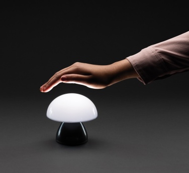 Logo trade corporate gifts image of: Luming RCS recycled plastic USB re-chargeable table lamp