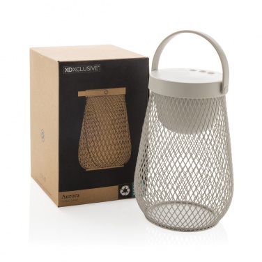 Logotrade promotional product picture of: Aurora RCS recycled plastic USB re-chargeable table lamp