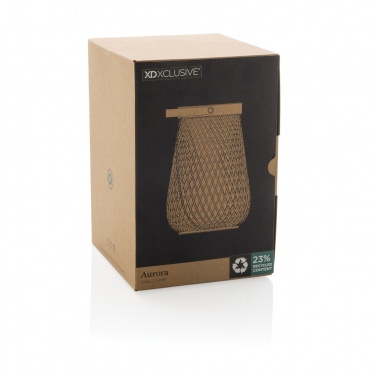 Logotrade promotional products photo of: Aurora RCS recycled plastic USB re-chargeable table lamp