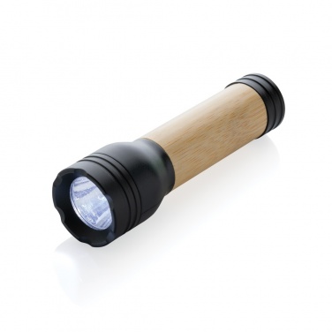 Logo trade promotional products image of: Lucid 1W RCS certified recycled plastic & bamboo torch