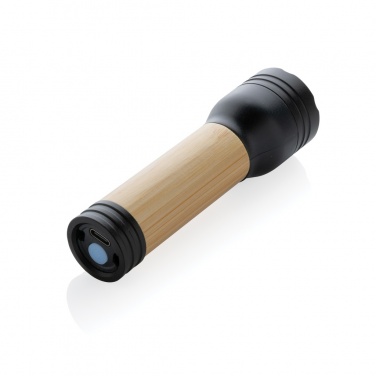 Logo trade corporate gifts picture of: Lucid 1W RCS certified recycled plastic & bamboo torch