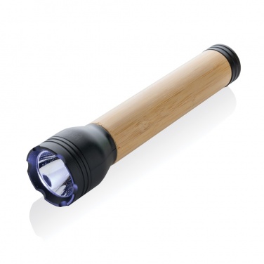 Logo trade promotional merchandise image of: Lucid 5W RCS certified recycled plastic & bamboo torch