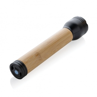 Logo trade corporate gifts image of: Lucid 5W RCS certified recycled plastic & bamboo torch