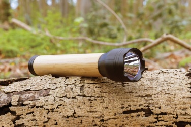 Logo trade corporate gifts picture of: Lucid 5W RCS certified recycled plastic & bamboo torch