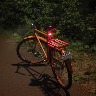 Logo trade promotional gift photo of: Lumino RCS recycled plastic USB re-chargeable bike light set