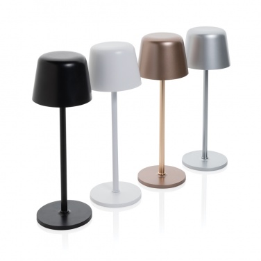 Logo trade promotional products image of: Zenic RCS recycled plastic USB re-chargable table lamp