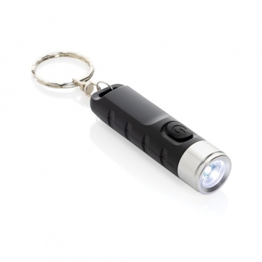 Logotrade promotional products photo of: Globix RCS recycled plastic USB re-chargeable keychain torch
