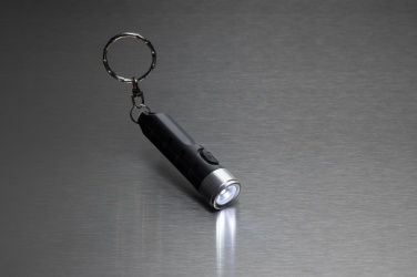 Logo trade business gifts image of: Globix RCS recycled plastic USB re-chargeable keychain torch