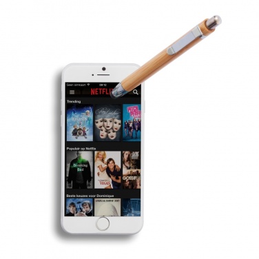 Logo trade promotional gift photo of: Bamboo stylus pen