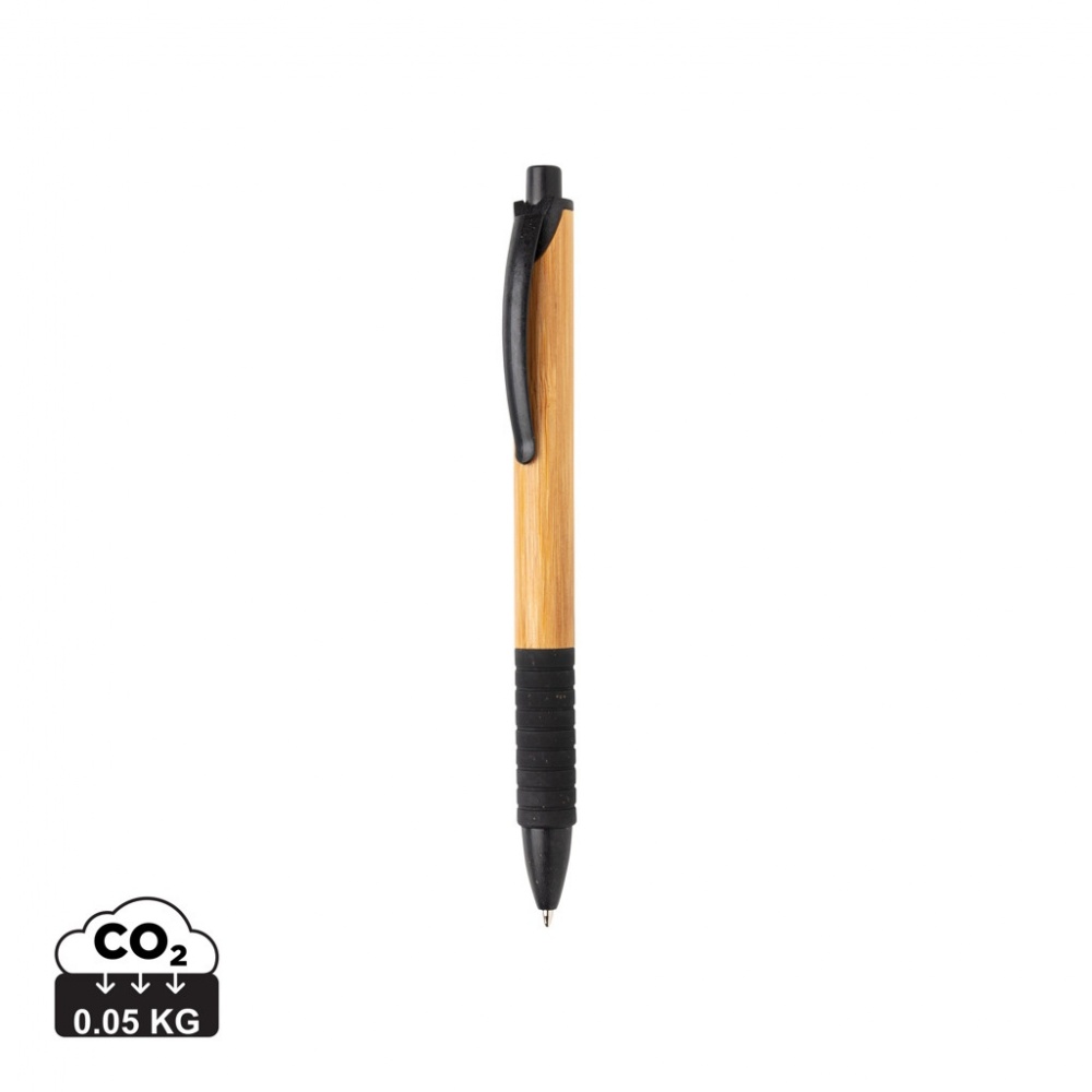 Logo trade business gifts image of: Bamboo & wheat straw pen