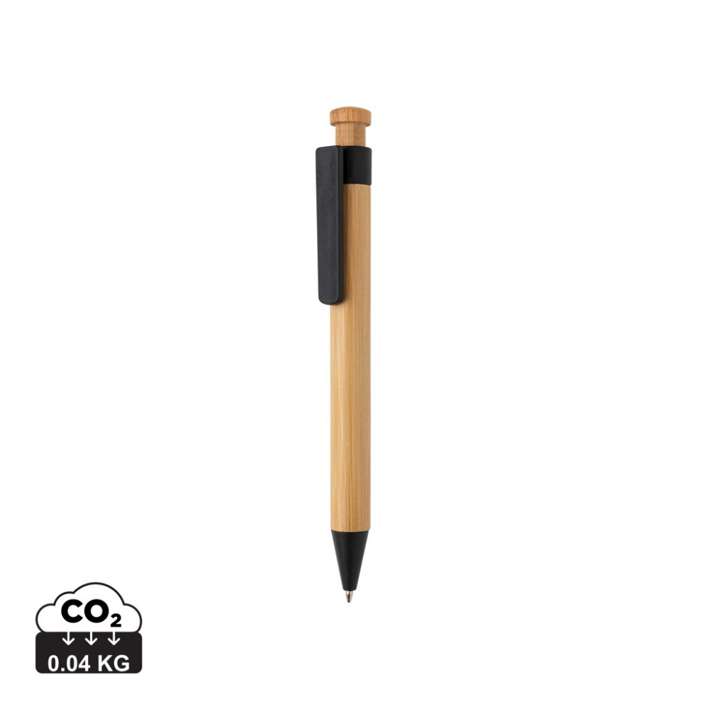 Logotrade promotional product picture of: Bamboo pen with wheatstraw clip