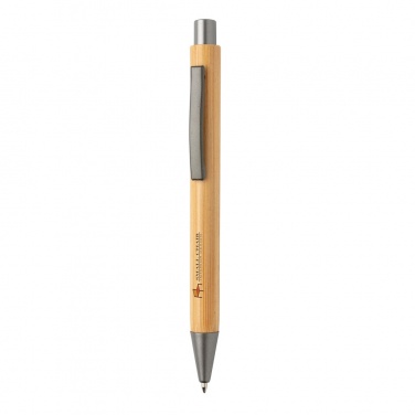 Logo trade promotional gifts picture of: Slim design bamboo pen