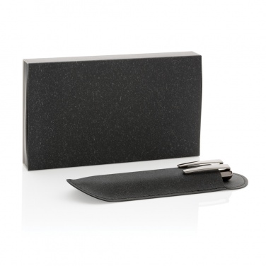 Logo trade corporate gift photo of: Recycled leather pen set