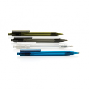 Logo trade promotional giveaways picture of: GRS RPET X8 transparent pen