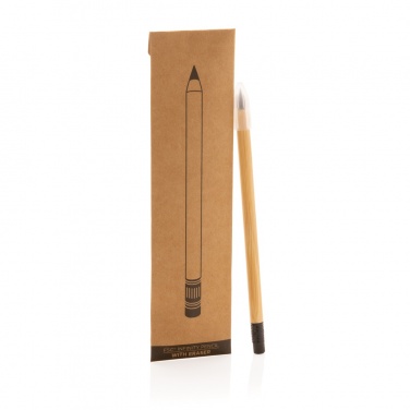 Logo trade promotional items picture of: Bamboo infinity pencil with eraser