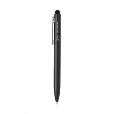 Logo trade promotional giveaways picture of: Kymi RCS certified recycled aluminium pen with stylus