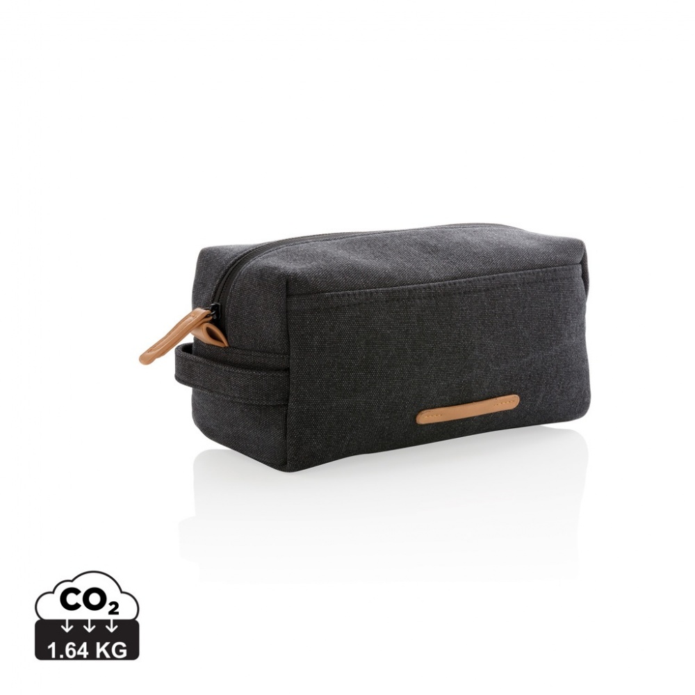 Logo trade promotional merchandise photo of: Canvas toiletry bag PVC free