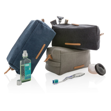 Logotrade promotional giveaway picture of: Canvas toiletry bag PVC free