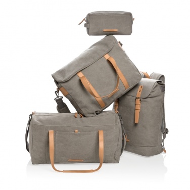 Logo trade promotional items image of: Canvas laptop bag PVC free